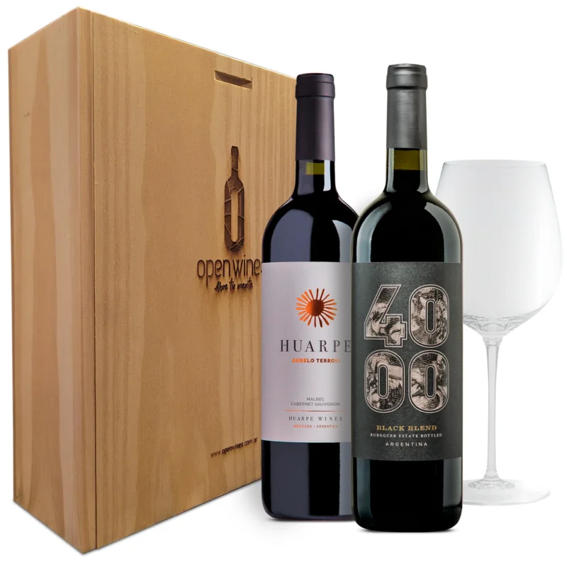 EXECUTIVE Cofre 2 Vinos + 1 Copa